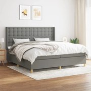 ΚΡΕΒΑΤΙ BOXSPRING ΜΕ ΣΤΡΩΜΑ ΣΚΟΥΡΟ ΓΚΡΙ 200X200 ΕΚ. ΥΦΑΣΜΑΤΙΝΟ 3132338