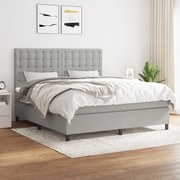 ΚΡΕΒΑΤΙ BOXSPRING ΜΕ ΣΤΡΩΜΑ ΑΝΟΙΧΤΟ ΓΚΡΙ 180X200 ΕΚ. ΥΦΑΣΜΑΤΙΝΟ 3142113