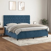 ΚΡΕΒΑΤΙ BOXSPRING ΜΕ ΣΤΡΩΜΑ ΣΚΟΥΡΟ ΜΠΛΕ 200X200 ΕΚ. ΒΕΛΟΥΔΙΝΟ 3143227