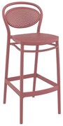 Σκαμπό Μπαρ Marcel 20.0658 75cm 45x52x106cm Marsala Siesta