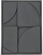 Διακοσμητικό Τοίχου Γκρι Polyresin 29.5x3.5x39.5cm