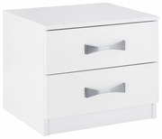 Κομοδίνο HM2235.05 Με Δύο Συρτάρια 48x40,5x41,5cm White Μελαμίνη