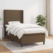 ΚΡΕΒΑΤΙ BOXSPRING ΜΕ ΣΤΡΩΜΑ ΣΚΟΥΡΟ ΚΑΦΕ 100X200 ΕΚ. ΥΦΑΣΜΑΤΙΝΟ 3131332