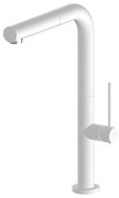 Armando Vicario  by La Torre Tozo 48580-300 White Matt Μπαταρία Κουζίνας Με Υψηλό Περιστρεφόμενο Ρουξούνι και Συρόμενο Ντους