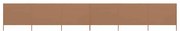 vidaXL Προστατευτικό Αέρα με 6 Πάνελ Taupe 800 x 120 εκ. Υφασμάτινο