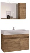Σετ μπάνιου Senso 85 Pl Wood Dark, Με δεξί ερμάριο
