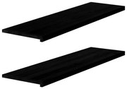 vidaXL Περβάζια παραθύρων 2 τεμ. Σκ. Καφέ 140x40x2εκ. Μασίφ Ξύλο Δρυός