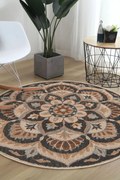 Χαλί Woopamuk490 599HFT5104 Brown-Multi Conceptum Hypnose 100X100cm Round
