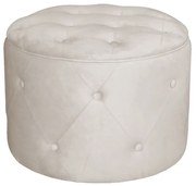 TRAVIS Σκαμπό Αποθηκευτικό, Ύφασμα Velure Απόχρωση Cappuccino  Φ60cm H.45cm [-Μπεζ-Tortora-Sand-Cappuccino-] [-Ύφασμα-] Ε7025,1