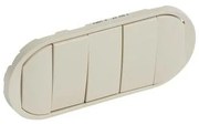 Πλακίδιο 5πλου Διακόπτη Ivory Celiane 066203 Legrand 066203 Ivory