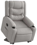 Ηλεκτρική καρέκλα ανάκλισης Ύφασμα Γκρι σύννεφο