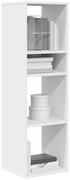vidaXL Βιβλιοθήκη με 5 Ράφια Λευκή 34x31x112 εκ. Επεξεργασμένο Ξύλο