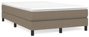 vidaXL Κρεβάτι Boxspring με Στρώμα Taupe 120x190 εκ. Υφασμάτινο