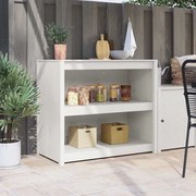 vidaXL Ντουλάπα Κουζίνας Λευκό 106 x 55 x 92 cm Μασίφ ξύλο πεύκου