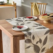 Runner Felce (Σετ 2τμχ) Beige-Grey Kentia 45Χ140 Βαμβάκι-Πολυέστερ