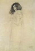 Αναπαραγωγή Portrait of a young woman, 1896-97, Gustav Klimt