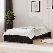 Πλαίσιο Κρεβατιού Μαύρο 120 x 190 εκ. Μασίφ Ξύλο Small Double 814923