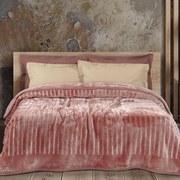 Κουβέρτα 0479 Velour Blush Pink Das Home Υπέρδιπλo 220x240cm Polyester