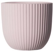 Supergreens Γλάστρα Πήλινη Στρογγυλή Stripe Ροζ M 34x34x31 εκ. - B-3270-8
