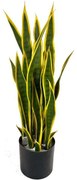 Τεχνητό Φυτό Σανσεβιέρα Trifasciata 6411-6 75cm Green-Yellow Supergreens Leather,Plastic