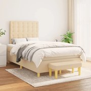 ΚΡΕΒΑΤΙ BOXSPRING ΜΕ ΣΤΡΩΜΑ ΚΡΕΜ 120X200 ΕΚ. ΥΦΑΣΜΑΤΙΝΟ 3137466