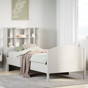 vidaXL Κρεβάτι Βιβλιοθήκη Χωρίς Στρώμα 90x200 εκ Μασίφ Ξύλο Πεύκου