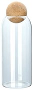 Estia Δοχείο Αποθήκευσης Γυάλινο 950ml 9x9x23.5cm Με Καπάκι Φελλού 01-19617