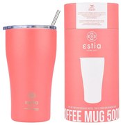ESTIA ΘΕΡΜΟΣ COFFEE MUG SAVE THE AEGEAN 500ml FUSION CORAL