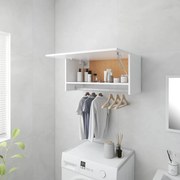 vidaXL Ντουλάπα Λευκή 70 x 32,5 x 35 εκ. από Μοριοσανίδα