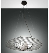 Φωτιστικό Οροφής Homa 3670-45-101 40W E27 Φ70cm 200cm Black Fabas Luce Μέταλλο,Γυαλί