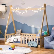 Κρεβάτι  Montessori Tipi με κάγκελα Natural  70x140cm  BC50043  BabyCute (Δώρο το Στρώμα)