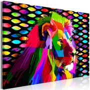 Πίνακας - Rainbow Lion (1 Part) Wide 90x60