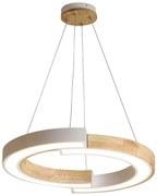 Κρεμαστό Φωτιστικό Οροφής LED 32W 230V 4000lm 120° IP20 Θερμό Λευκό Άσπρο με Ξύλινο 10090 VTAC-10090-Λευκό 10090