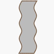 Καθρέπτης Τοίχου Safi 116SAM1201 40x2,2x120cm Walnut Hanah Home Mdf