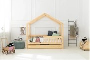 Kρεβάτι Παιδικό Montessori Mila RMP με Συρτάρι Αποθήκευσης  σε Φυσικό  Ξύλο  120×200cm  Adeko  (Δώρο 10% έκπτωση στο Στρώμα)
