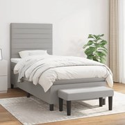 ΚΡΕΒΑΤΙ BOXSPRING ΜΕ ΣΤΡΩΜΑ ΑΝΟΙΧΤΟ ΓΚΡΙ 90X190 ΕΚ. ΥΦΑΣΜΑΤΙΝΟ 3136637