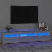 Έπιπλο Τηλεόρασης με LED Γκρι Sonoma 195x35x40 εκ. - Γκρι