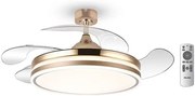 BRUNO BRN-0226 Ανεμιστήρας οροφής με LED φως, AC 82W, 42&#034;, O107x47εκ., χρυσός