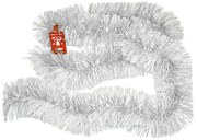 Γιρλάντα λευκή tinsel Φ:11cm Υ:2m Xmasfest 1131895 - 12 ΤΕΜ 93-1875