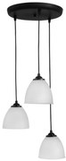 Φωτιστικό Οροφής Τρίφωτο Heronia Ovo 35-0033 Black/White