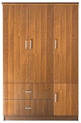 Ντουλάπα Τετράφυλλη CLOSET Καρυδί MDF 120x50x180cm