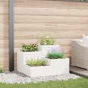 vidaXL Κήπος Γλάστρα 100x100x60 εκ. Λευκό Ατσάλι