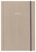 Next ημερολόγιο 2025 fabric ημερήσιο δετό μπεζ με λάστιχο 12x17εκ. τμχ.