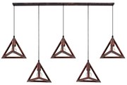 Φωτιστικό Οροφής Triangle 00609 E27 170x22x130cm Bronze GloboStar