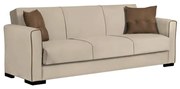 Sofa Three-seater New Emily Fylliana Beige - Brown 222*85*83 cm