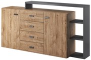 Μπουφές Bron Plus-Fusiko - Anthraki - 180.00Χ37.00Χ98.00cm