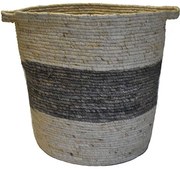 Καλάθι Raffia 00.06.67282 45x45cm Ecru-Grey Raffia