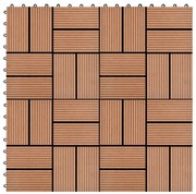 vidaXL Πλακάκια Deck 22 τεμ. Καφέ 30 x 30 εκ. 2 μ² από WPC