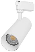 Globostar 60814 Μονοφασικό Bridgelux COB LED Λευκό Φωτιστικό Σποτ Ράγας 30W 230V 3600lm 30° Θερμό Λευκό 3000k