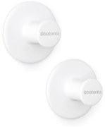 Σετ 2 κρεμάστρων Brabantia ReNew 1003486, Περιλαμβάνεται σετ τοποθέτησης, Μέχρι 2 kg, Λευκό